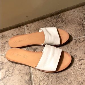 Aldo White Slippers